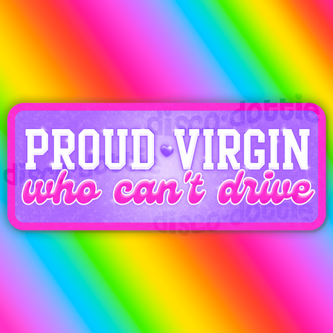 proud virgin bumper sticker 10”
