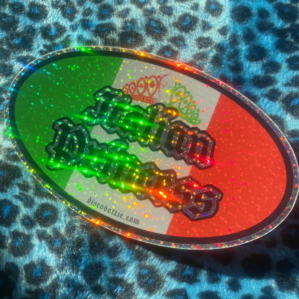 italian princess glitter sticker