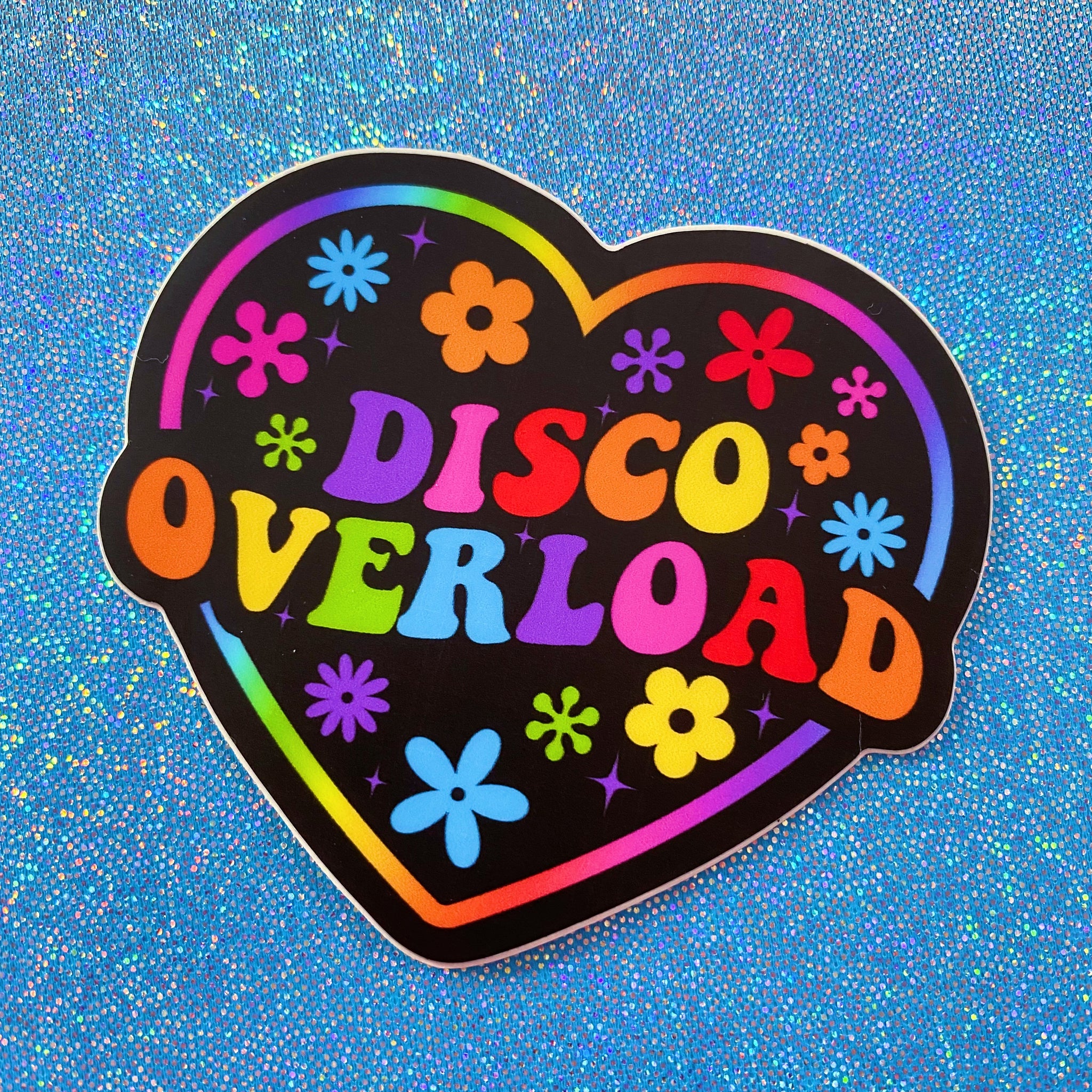disco overload (blk version) sticker