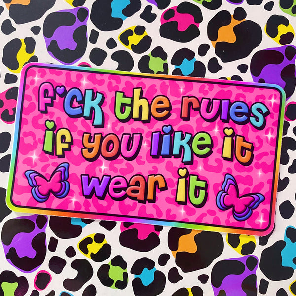 f*ck the rules sticker (5”)