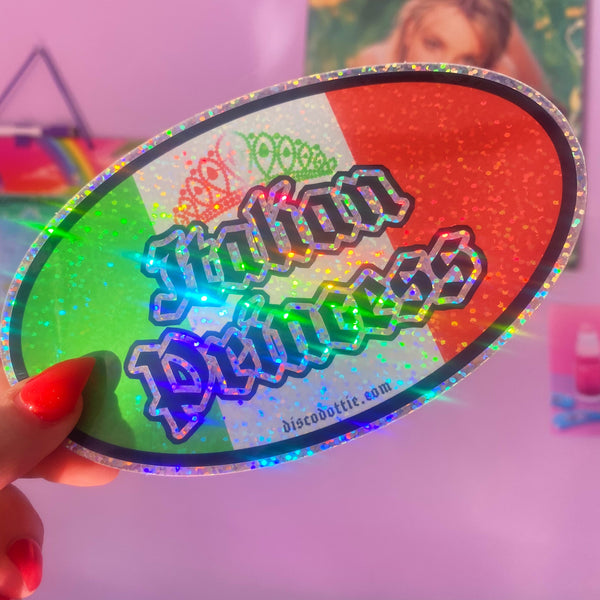 italian princess glitter sticker